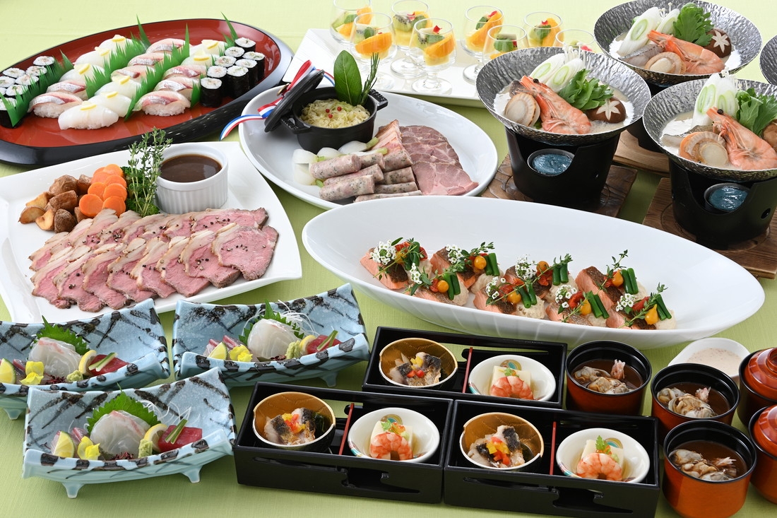 Ｂプラン　和食・洋食折衷料理　【飲み放題付・全9品】