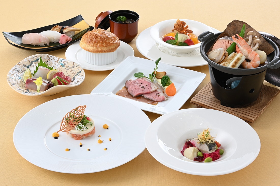 Ｃプラン　和食・洋食折衷料理　【飲み放題付き・全9品】